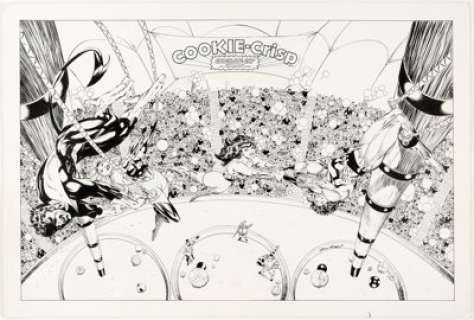 Adam Kubert and Paul Mounts - Cookie-Crisp Cereal: Nightcrawler of the X-Men Circus Promotional Poster... (Total: 2 Original Art) | Heritage