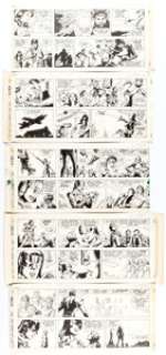 Dan Barry Flash Gordon Sunday Comic Strip Original Art Group of 5 (King Features Syndicate, 1989).... (Total: 5 Original Art) | Heritage