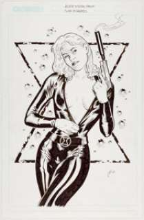  - Cliff Richards - Black Widow Pin-Up Original Art (2005)....