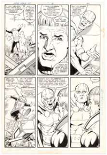 Keith Giffen, Kevin Maguire and Joe Rubinstein Justice League International #23 Story Page 21 Guy Gardner and Mist... | Heritage