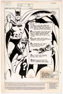 Ric Estrada and Dick Giordano DC Special Series #8 The Brave and The Bold Splash Page 1 Original Art B... | Heritage