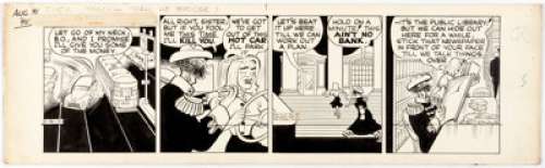 Chester Gould Dick Tracy Daily Comic Strip Original Art dated 8-31-45 (Chicago Tribune, 1945). ... | Heritage