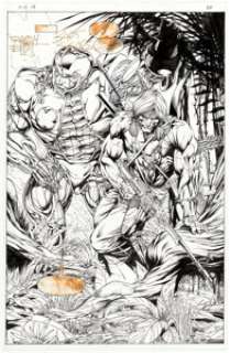  - Bart Sears and Randy Elliott X-O Manowar #14 Splash Page 20 Original Art (Valiant Comics, 1993)....