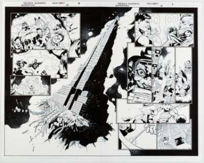  - Patrick Gleason and Mick Gray Superman #19 Splash Pages 8 and 9 Original Art Group of 2 (DC Comics, 2016).... (Total: 2 Original Art)