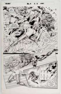 Mike Deodato Jr., Carlos Mota, and Emir Ribeiro Glory #4 Story Page 5 Original Art (Image, 1995)....
