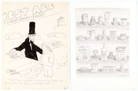 Gahan Wilson and Roz Chast - Cartoon Illustration Original Art Group of 2 (c. 1960s-70s).... (Total: 2 Original Art) | Heritage