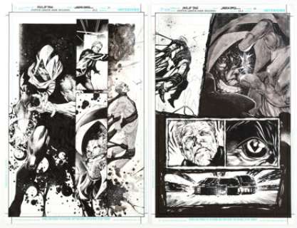 Phillip Tan and Jason Paz Justice League Dark: Eclipso #23.2 Story Pages 17 and 18 Original Art (DC, 2013)....