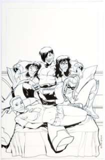 Jimmie Robinson - Bomb Queen: Gang Bang Cover Original Art (Image, 2011).