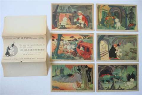 Marten Toonder: Tom poes ’De Drakenburcht", 6 prentbriefkaarten in originele wikkel | Zwiggelaar Auctions