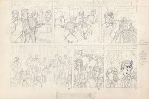 De Moor (Bob) | Barelli, planche crayonnée à la mine de plomb… | AZ auction