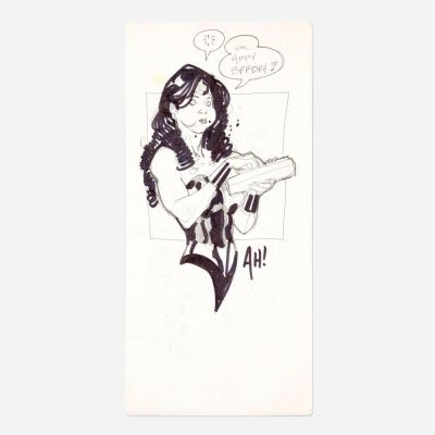 Lot 328 - Adam Hughes, Wonder Woman Illustration | Landry Pop Auctions