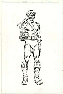 Joe Rubinstein, John Romita Sr. | Official Handbook Marvel Universe #13 ’Book of the Dead’ Green Goblin Pinup (1983) | Romitaman