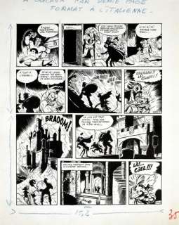 BELLOY, L’HOMME QUI AVAIT PEUR DE SON OMBRE Encre de Chine pour la planche 11 (numérotée... | Coutau Bégarie