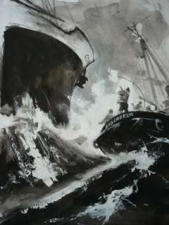 Follet, René | Original illustration (watercolour)  - Hommage Ã  Maurice Tillieux "SOS Bagarreur" | Catawiki