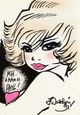 Walthéry | Lot 461 - Natacha, illustration à l’encre de Chine, à la… | AZ auction