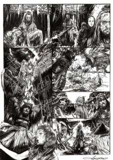 FedericoÂ FERNIANI - FERNIANI Planche originale 13 de la Voie du Sabre Tome 3 L‘incendie de l‘esprit