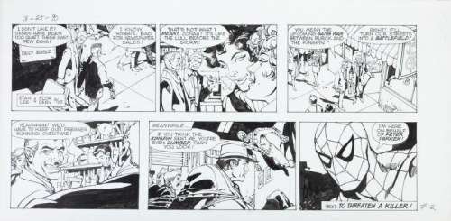 The Amazing Spider-Man Original Comic Strip Art 3-25-1990 | Goldberg Coins & Collectibles