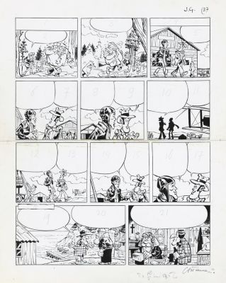 Attanasio | Lot 066 - Johnny Goodbye, planche 37 à l’encre d’un… | AZ auction