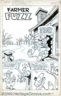 Ray Patin - Original Art for Complete 4-page Story "Farmer Fuzz" (Standard, 1950s?). We have very little - | Heritage