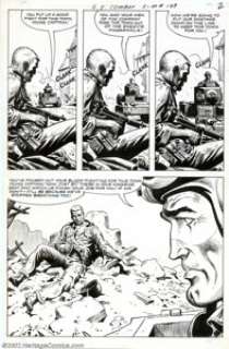 Russ Heath - Original Art for G.I. Combat #129, page 2 (DC, 1967). An eerie moment as a Haunted Tanker makes a - | Heritage