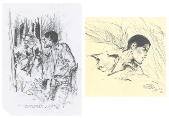 Follet | Lot 114 - Bob Morane, illustration au crayon gras et… | AZ auction
