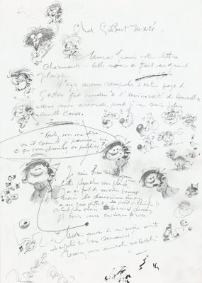 Gaston | Lettre manuscrite à la mine de plomb… | AZ auction