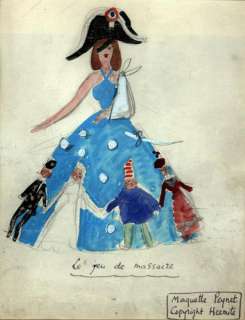 PEYNET Raymond  - Le jeu de massacre  - Projet de costume pour un spectacle Folies [...] | Vermot et Associés