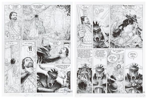 Delaby | Lot 492 - Complainte des landes perdues, planches n°41 et… | AZ auction