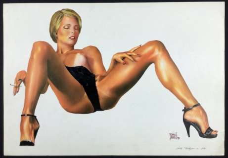 Tarlazzi, Luca | original illustration "La Sigaretta" (1990) | Catawiki