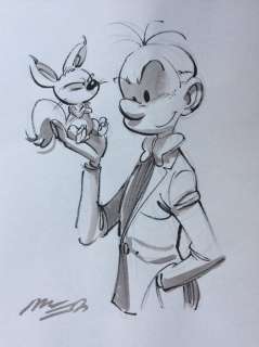 Munuera | Dessin original  - Fantasio   - Type "Hors-Texte Spirou" | Catawiki