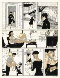 Lot 91 - ANDRÉ JUILLARD Le Cahier bleu, Casterman 1994 Planche originale n° 7, première version...