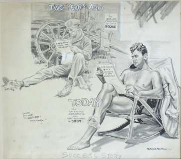 113: Stunning Joe Louis Historical Willard Mullin rise | Hess Fine Auctions