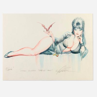 Mark Texeira, Elvira, Mistress of the Dark Pin-Up Original Art (2015) | Landry Pop Auctions