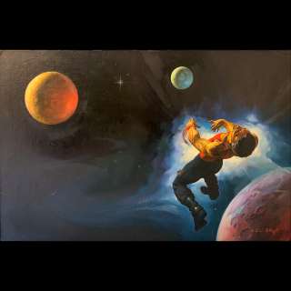 THE STARS MY DESTINATION: Cover Painting by Ken Kelly | Pop Sequentialism