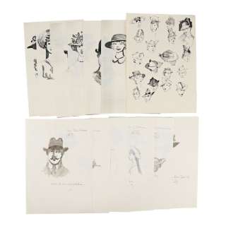 Set of Nine Anthony Powell Hand-Drawn and Colored Costume Design Artwork / INDIANA JONES AND THE LAST CRUSADE (1989) | Propstore