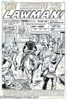 Larry Lieber - Original Art for The Rawhide Kid #83, Group of 12 Pages (Marvel, 1971). Group of 12 pages from the - | Heritage