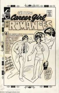 Mike Vosburg (attributed) - Original Art Cover for Career Girl Romances #74 (Charlton, 1973). The artboard - | Heritage