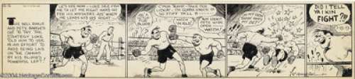 Vic Forsythe - Joe Jinks Daily Comic Strip Original Art, 12-2-33 (United Feature Syndicate, 1933). Great boxing - | Heritage