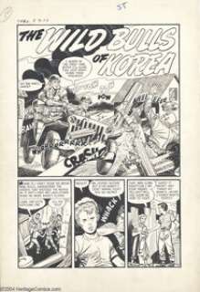 Howard Nostrand - True War Experiences #2 Complete 6-page Story "The Wild Bulls of Korea" Original Art - | Heritage