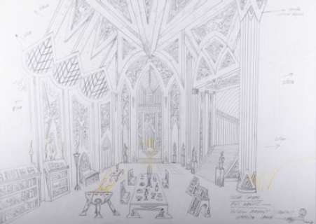 Druillet, Philippe (1944 - 76 Ans) | Les Rois Maudits (Série TVfilms Josée Dayan). Étude mine de plomb avec rehauts mines couleur. 106 x … | Stanley’s Auction