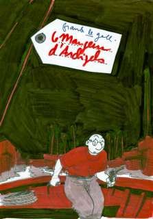 LE GALL Frank Théodore Poussin Projet de couverture pour l’album Les mangeurs d’archipels... | Vermot et Associés