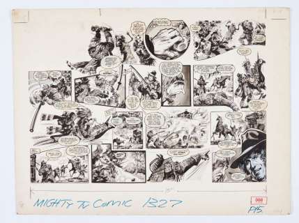 Doctor Who original double-page artwork (1977) by John Canning for… | Comic Book Auctions ltd