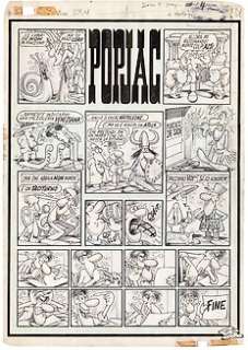 Jacovitti, Benito | Original plate "PopJac" (1968) | Catawiki