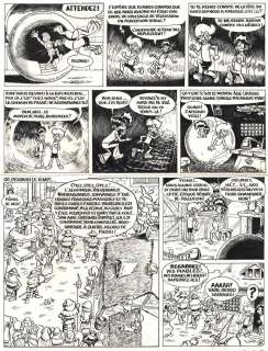 Jacques DEVOS - Planche originale 5 de la série GENIAL OLIVIER -évasion en quatre dimensions-