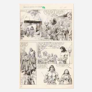 John Buscema and Rudy Nebres, Savage Sword of Conan #93 Story Page 28 Original Art (Marvel, 1983) | Landry Pop Auctions