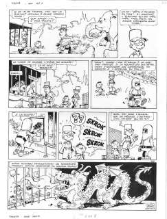 AZARA Jo-El - Planche originale de TAKA TAKATA Gag N°167 YAKOZA KYACA