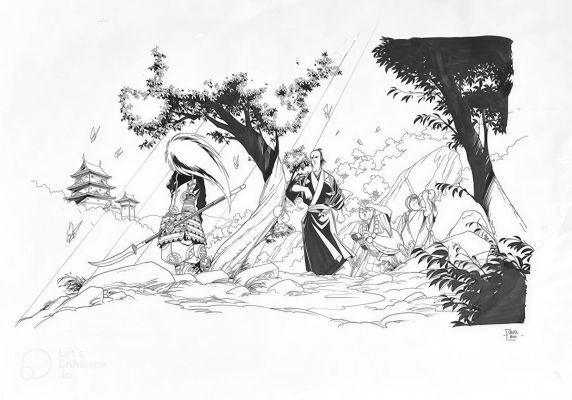 SELECTION VARIEE / BELLES PIECES - Grande illustration originale OKKO page de garde par HUB