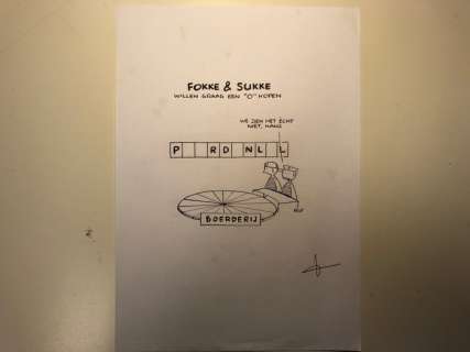 Van Tol, Jean-Marc - Original cover art - Fokke & Sukke ’’Willen graag een ’’O’’ kopen’’ | Catawiki