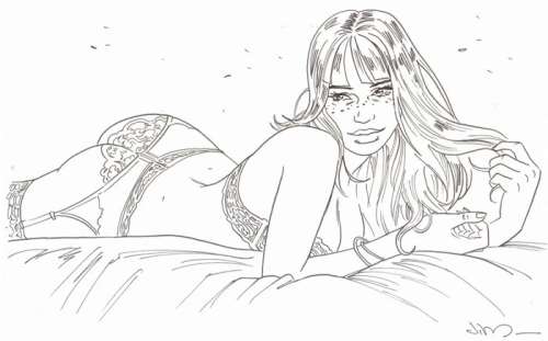 Jim - Dessin original - Marie - Une nuit Ã  rome | Catawiki