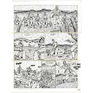 Carin Francis (Né En 1950) | Les Diables bleus. Planche n°3. Encre de chine et crayon. Dimensions : 56 x 43 cm. Signé avec envoi. | HVMC